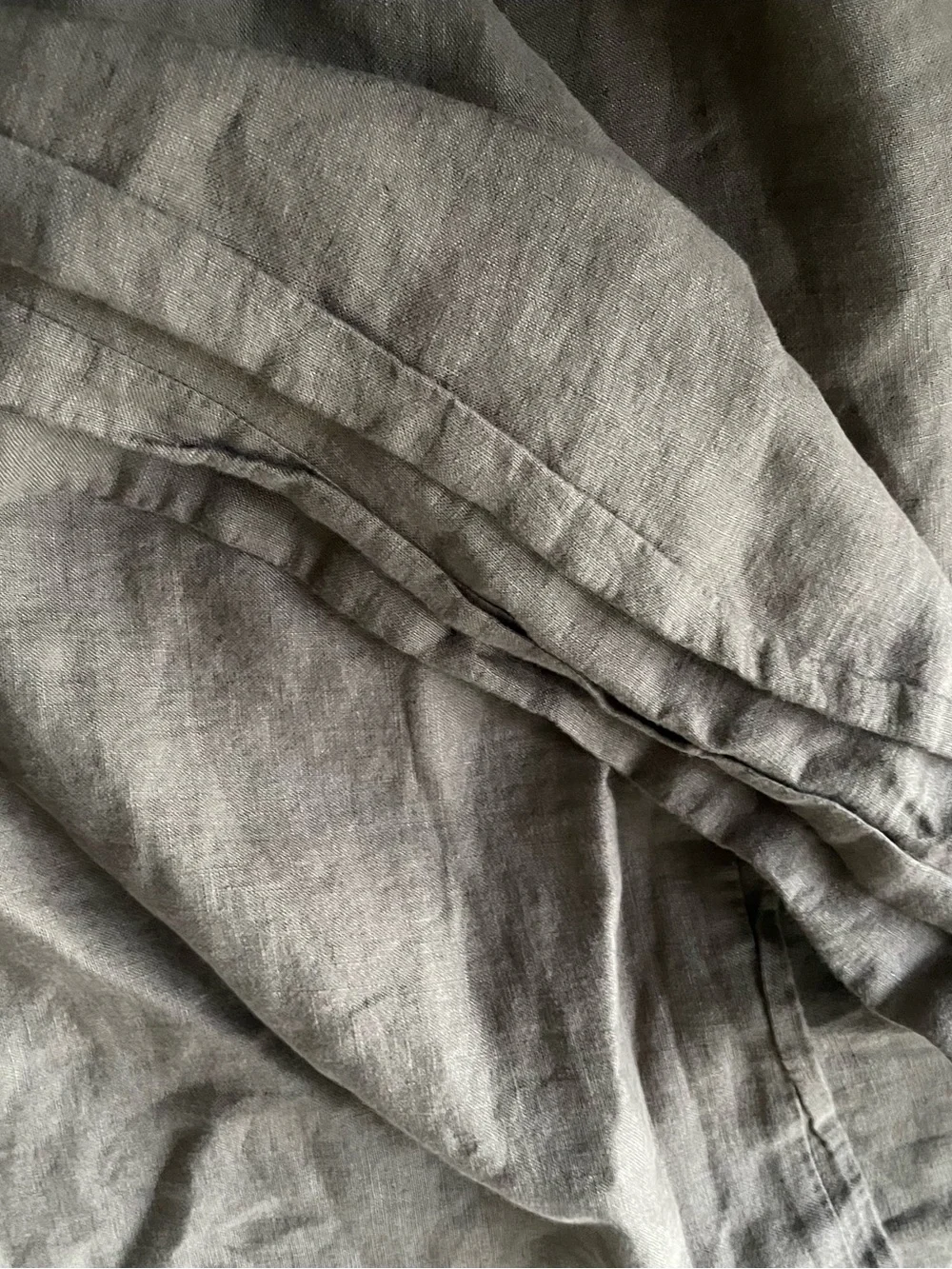 The Citizenry French Linen Duvet Cover  Olive King/cal King